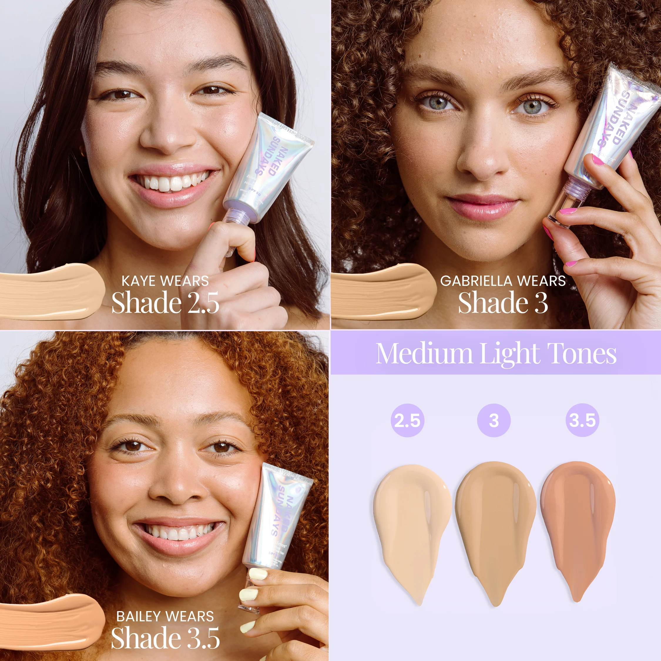 BeautyScreen™ SPF50 Peptide Foundation Tint - 3 Light Medium Honey - Image 3